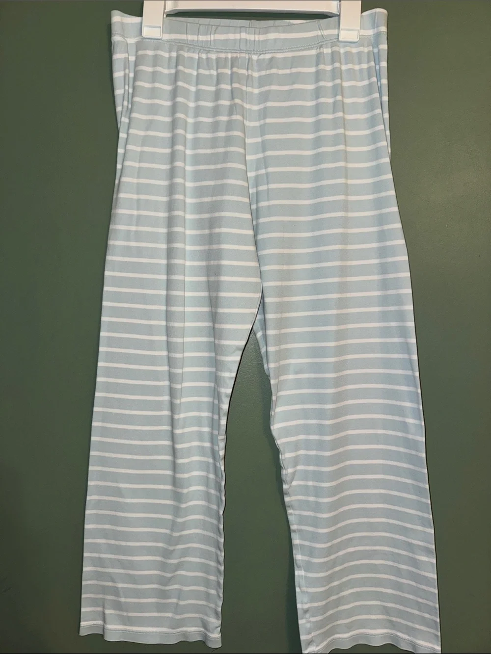 LAKE Blue and White Stripe PJ Set 100% Pima Cotton Matching Medium - Picture 5 of 7